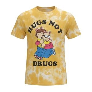 Arthur Hugs Not Drugs Size Large Vintage Retro tee